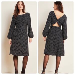 ANTHROPOLOGIE Polka Dot Dress w/ key hole back